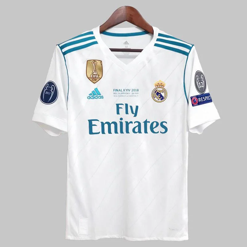 REAL MADRID HOME RETRO CHAMPIONS LEAGUE FINAL 2017/18-NBA Custom Team Basketball Jersey -