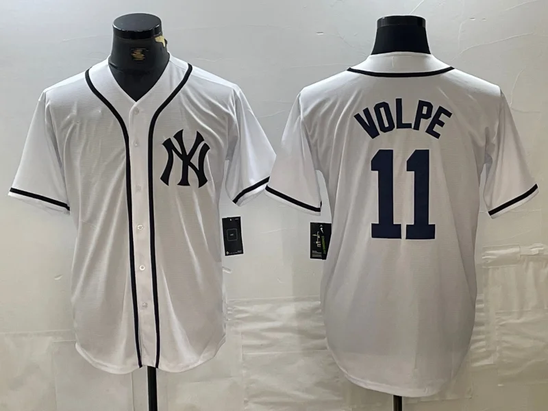 New York Yankees #11 Anthony Volpe White Fashion Cool Base Baseball Jersey-NBA Authentic Team Jersey -