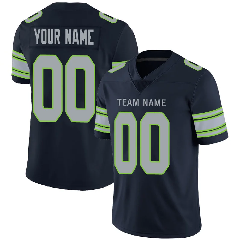 Custom S.Seahawks Stitched American Football Jerseys Personalize Birthday Gifts Navy Jersey-NBA Player Edition Jersey Online -