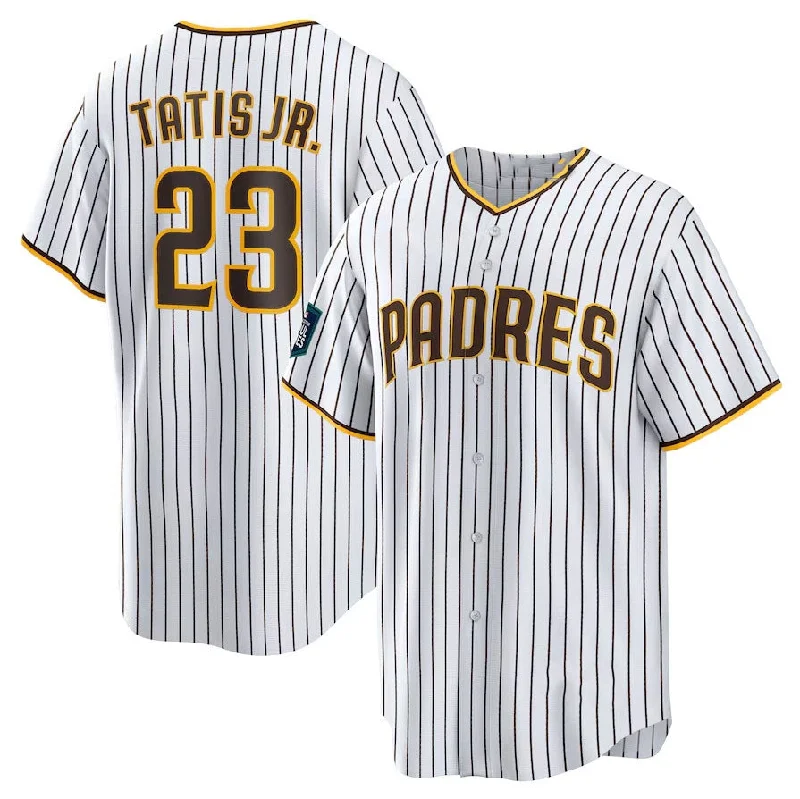 San Diego Padres #23 Fernando Tatis Jr. 2024 World Tour Seoul Series Home Replica Player Jersey - White Baseball Jerseys-NBA Official NBA Player Jerseys -