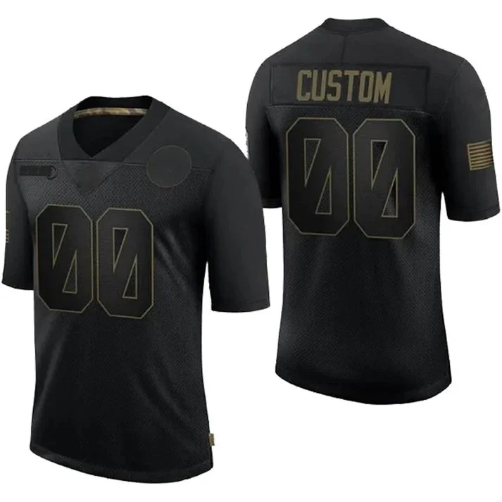 Custom NY.Jets 32 Team Stitched Black Limited 2020 Salute To Service Jerseys Football Jerseys-NFL Football Jersey with Team Logo -