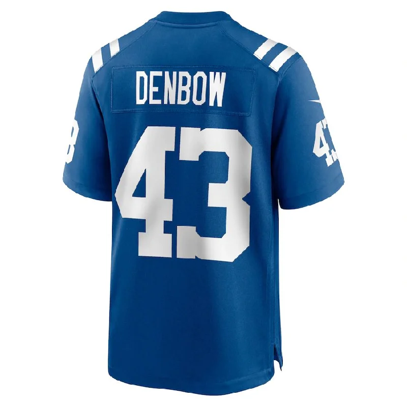 IN.Colts #43 Trevor Denbow Royal Game Player Jersey Stitched American Football Jerseys-NFL Jersey Sale Near Me -