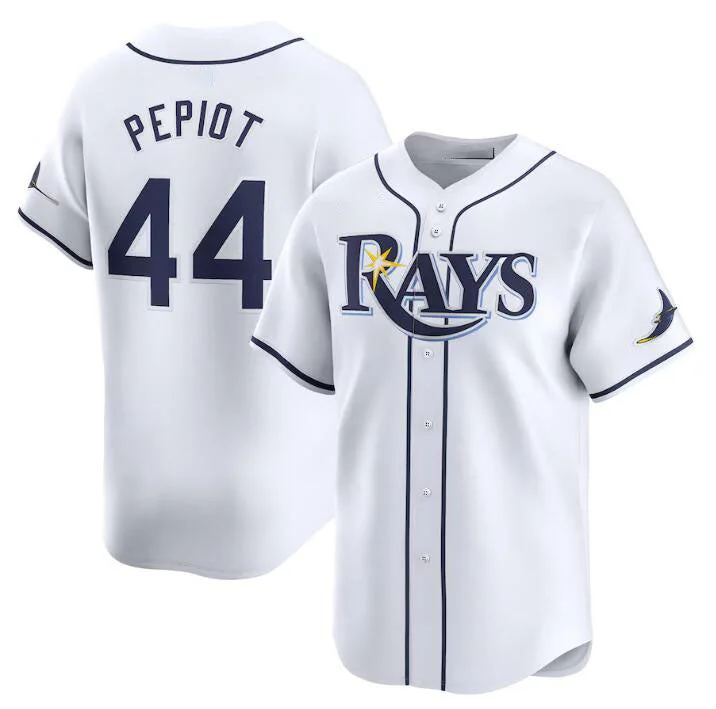 Tampa Bay Rays #44 Ryan Pepiot White Home Limited Stitched Baseball Jersey-NBA Jerseys for All NBA Teams -