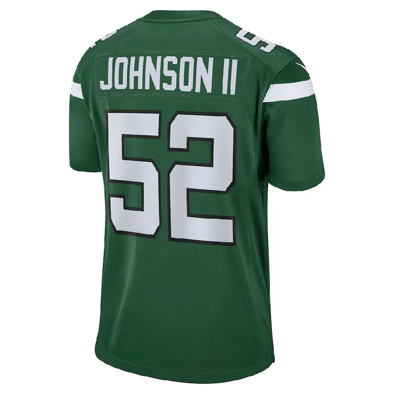 NY.Jets #52 Jermaine Johnson II Gotham Green 2022 Draft First Round Pick Game Jersey Stitched American Football Jerseys-NFL Game Jersey with Player Name -