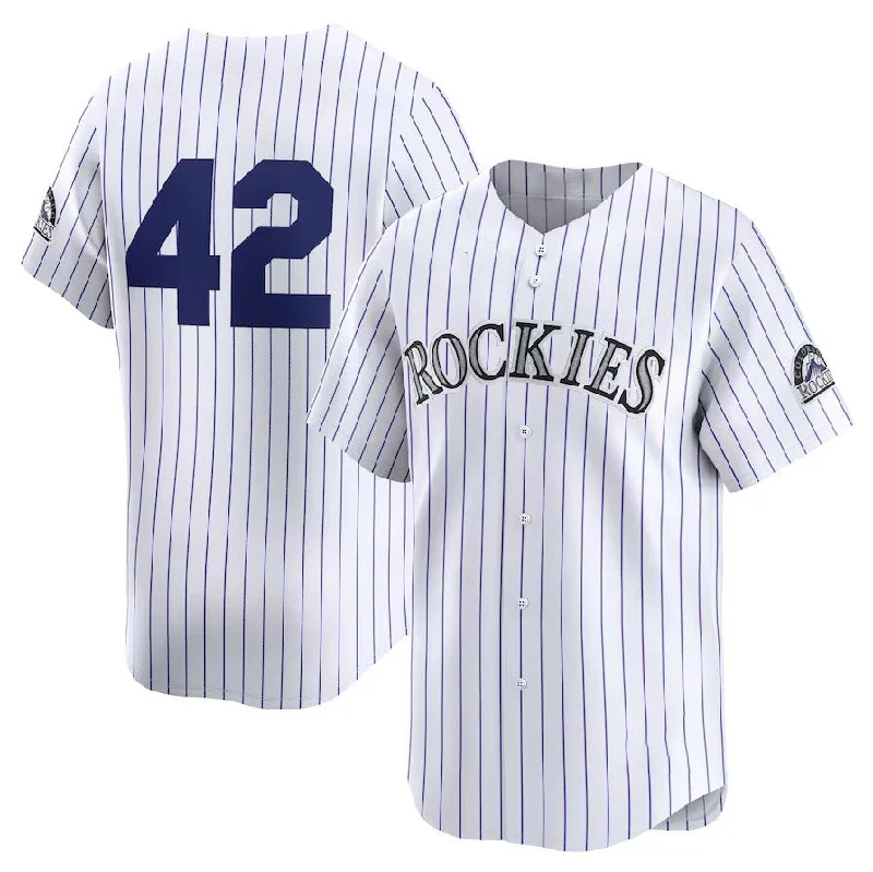 Colorado Rockies 2024 #42 Jackie Robinson Day Home Limited Jersey – White Stitches Baseball Jerseys-NBA Basketball Jersey Shop -