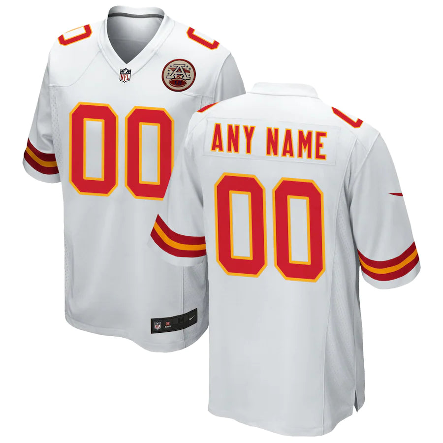 KANSAS CITY CHIEFS WHITE/AWAY JERSEY-NBA Basketball Jersey with Team Logo -