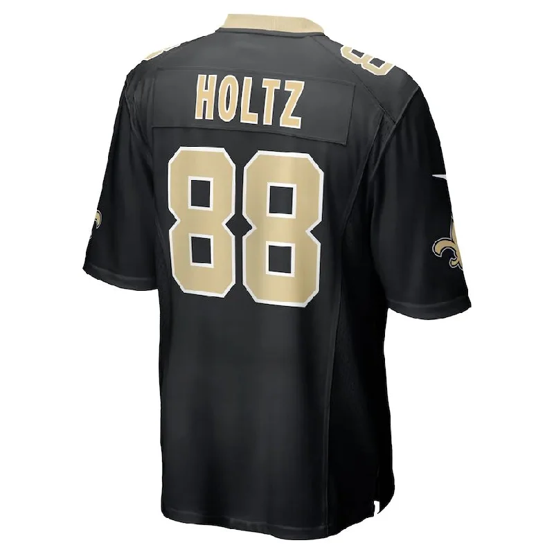 NO.Saints #88 J.P. Holtz Black Game Player Jersey Stitched American Football Jerseys-NFL Team Football Jersey Sale -