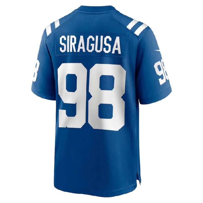 IN.Colts #98 Tony Siragusa Royal Game Retired Player Jersey Stitched American Football Jerseys-NFL Custom Jersey Online -