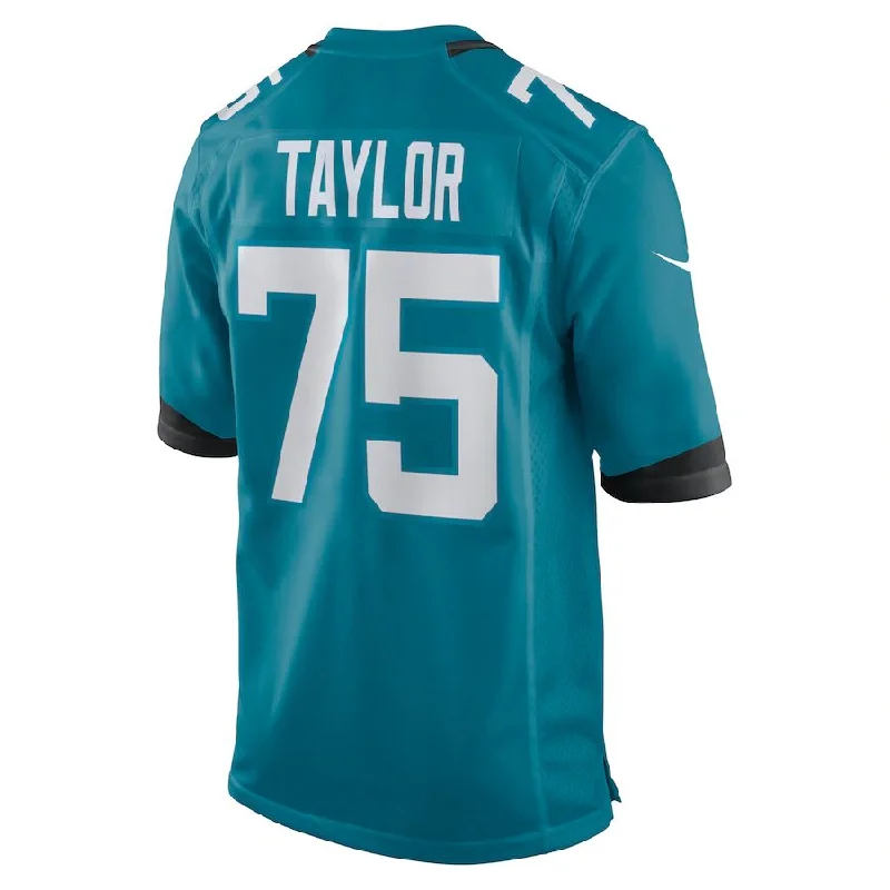 J.Jaguars #75 Jawaan Taylor Teal Game Jersey Stitched American Football Jerseys-NFL Player Edition Football Jerseys -