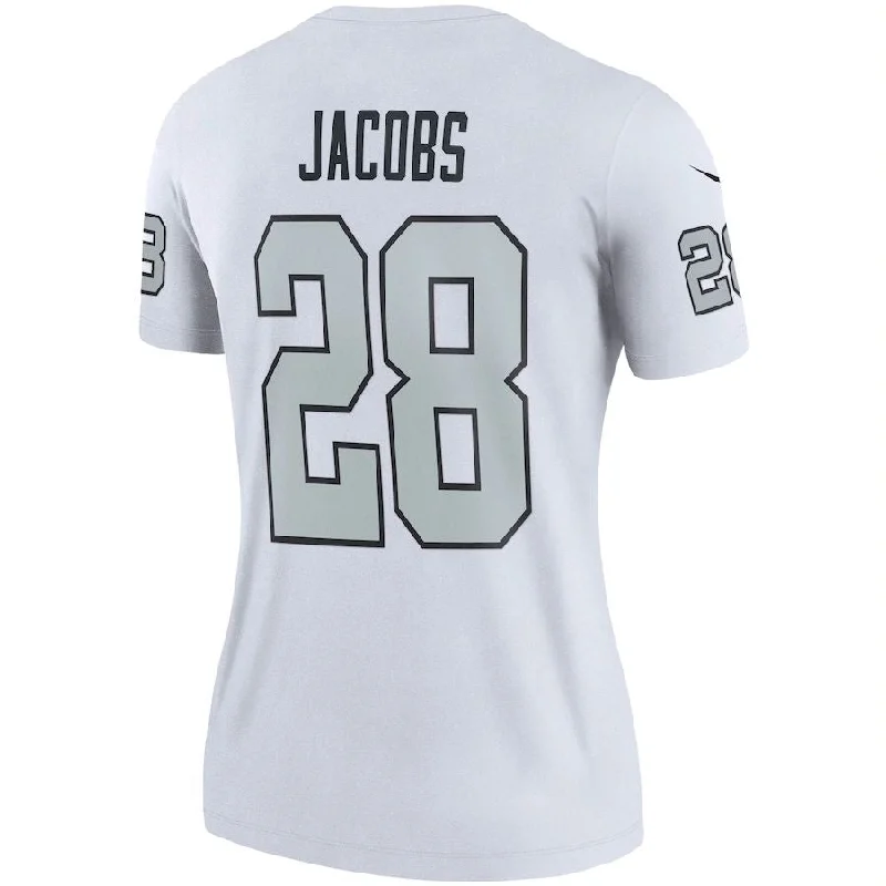 LV. Raiders #28 Josh Jacobs White Color Rush Legend Player Jersey Stitched American Football Jerseys-NFL Limited Edition NFL Player Jersey -