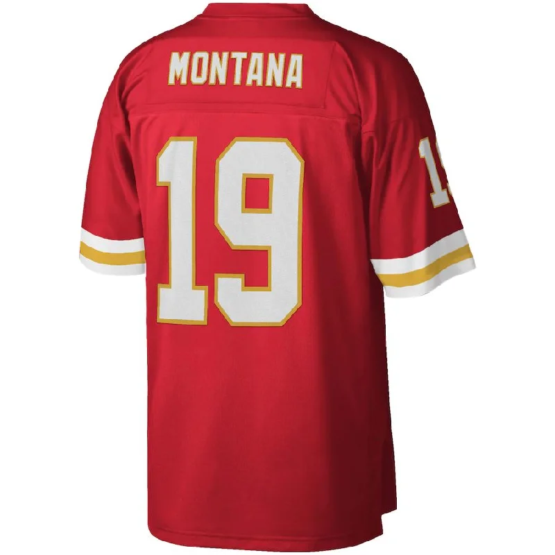 KC.Chiefs #19 Joe Montana Mitchell & Ness Red 1994 Legacy Replica Jersey Stitched American Football Jerseys-NFL Jersey for Football Fans -