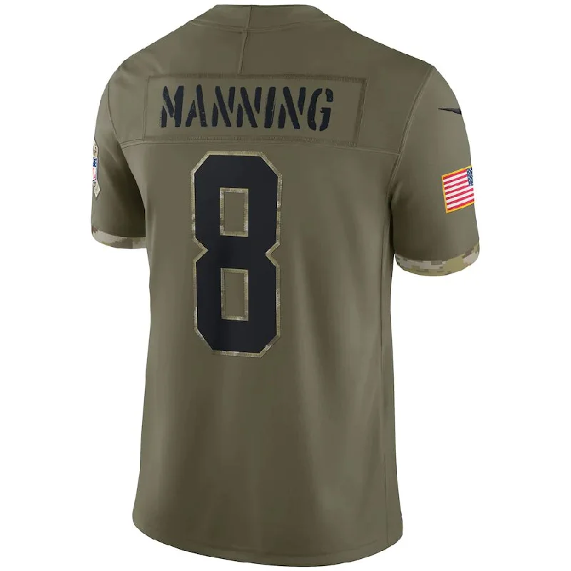 NO.Saints #8 Archie Manning Olive 2022 Salute To Service Retired Player Limited Jersey Stitched American Football Jerseys-NFL Custom Team Jersey for Sale -