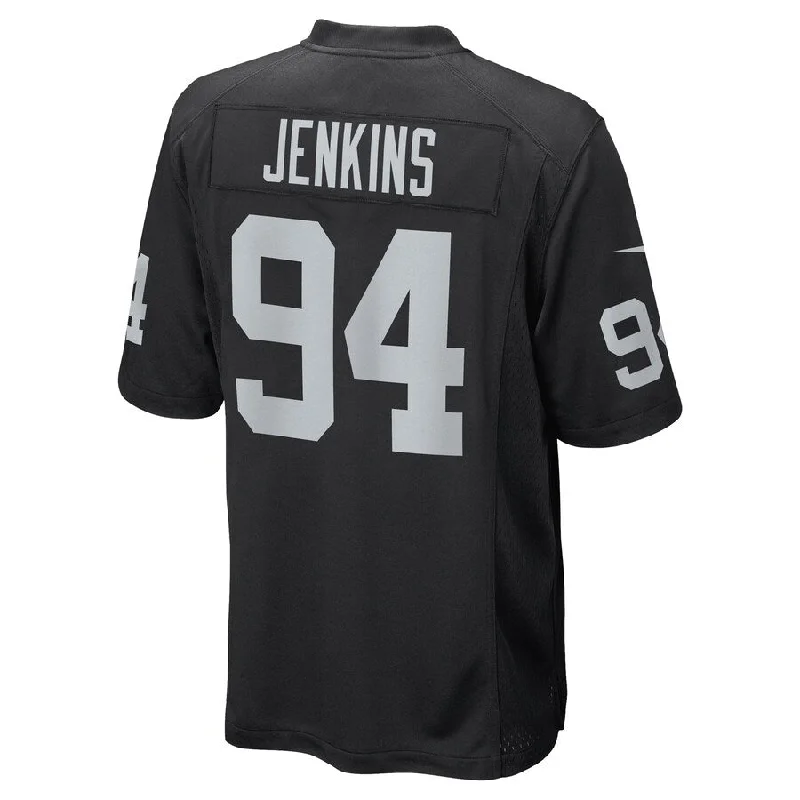 LV. Raiders #94 Jordan Jenkins Black Game Player Jersey Stitched American Football Jerseys-NFL Football Jersey Collection -