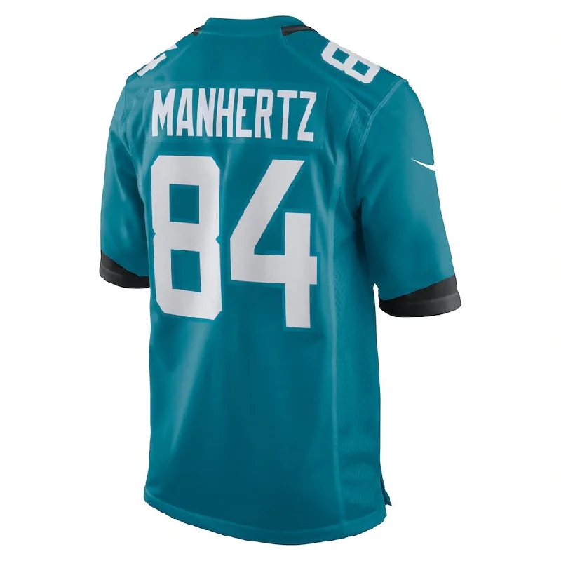 J.Jaguars #84 Chris Manhertz Teal Game Jersey Stitched American Football Jerseys-NFL NFL Team Jersey -