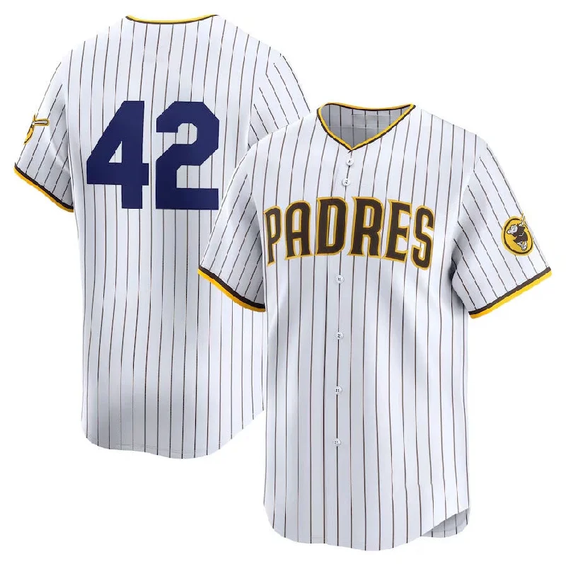 San Diego Padres 2024 #42 Jackie Robinson Day Home Limited Jersey – White Stitches Baseball Jerseys-NBA Team Jersey with Custom Names -