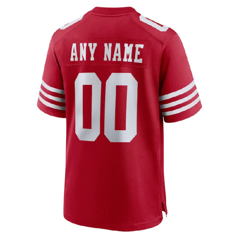 Custom SF.49ers New Red Stitched American Football Jerseys 2022-NBA Game-Worn Jersey -