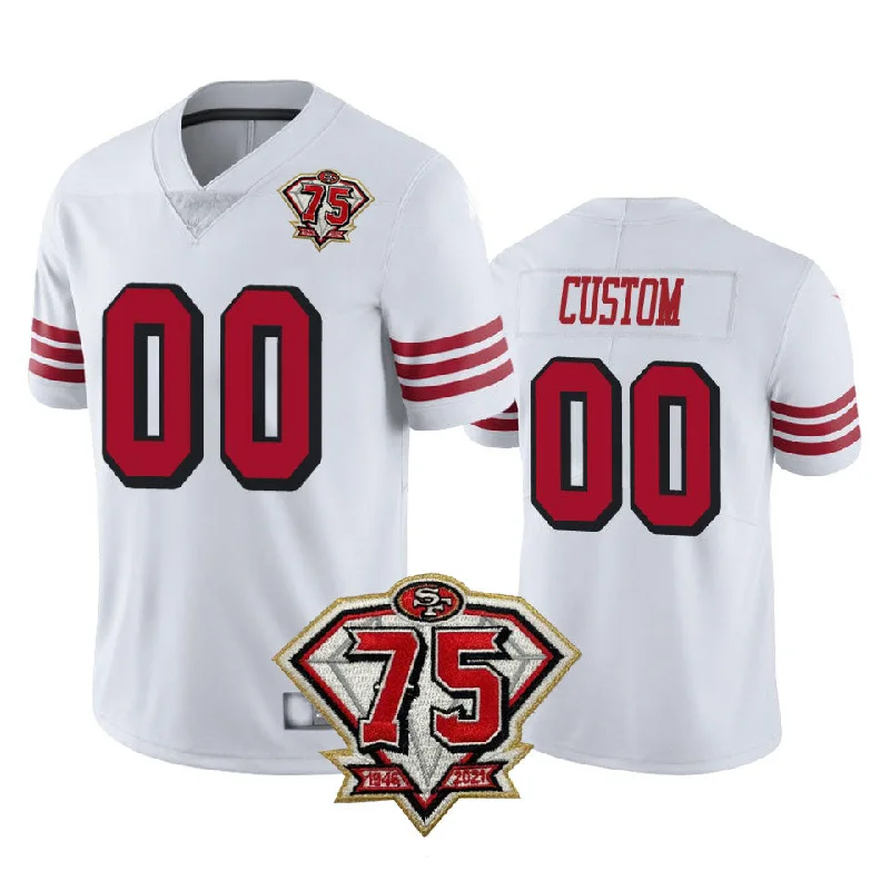 Custom SF.49ers Football White Stitched American Football Jerseys-NBA Official Jersey Shop -