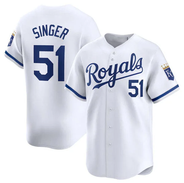 Kansas City Royals #51 Brady Singer White 2024 Home Stitched Baseball Jersey-NBA Team Logo Jersey -