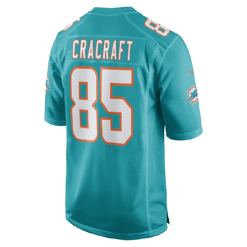 M.Dolphins #85 River Cracraft Aqua Game Player Jersey Stitched American Football Jerseys-NFL Football Jersey with Custom Number -