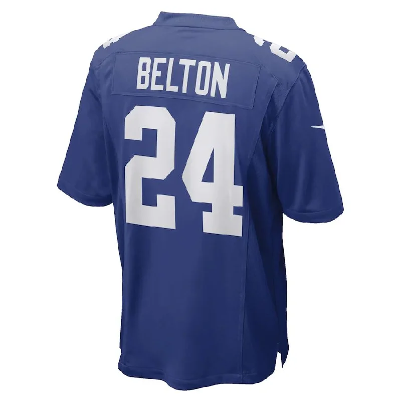 NY.Giants #24 Dane Belton Royal Game Player Jersey Stitched American Football Jerseys-NFL Football Jersey with Team Patch -