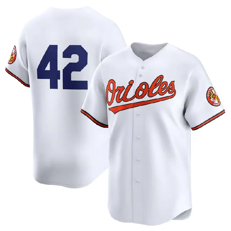 Baltimore Orioles 2024 #42 Jackie Robinson Day Home Limited Jersey – White Stitches Baseball Jerseys-NBA Team Jersey for Fans -