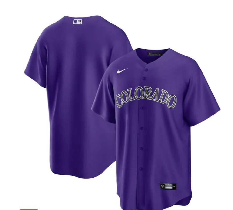 COLORADO ROCKIES PURPLE ALTERNATE REPLICA JERSEY-NBA Basketball Jersey with Player Name and Number -