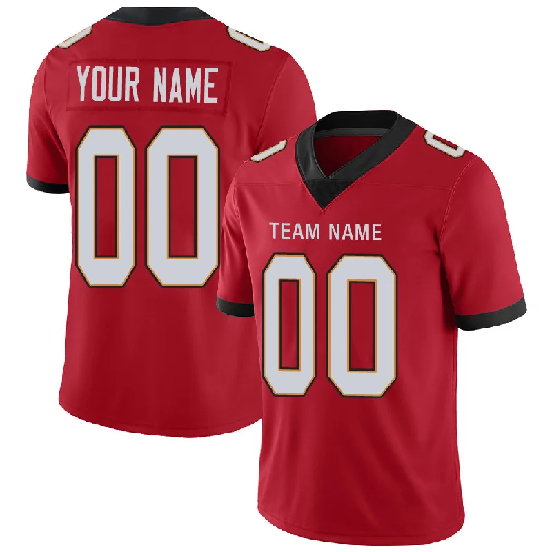 Custom TB.Buccaneers Stitched American Football Jerseys Personalize Birthday Gifts Red Jersey-NBA Basketball Jersey Free Shipping -