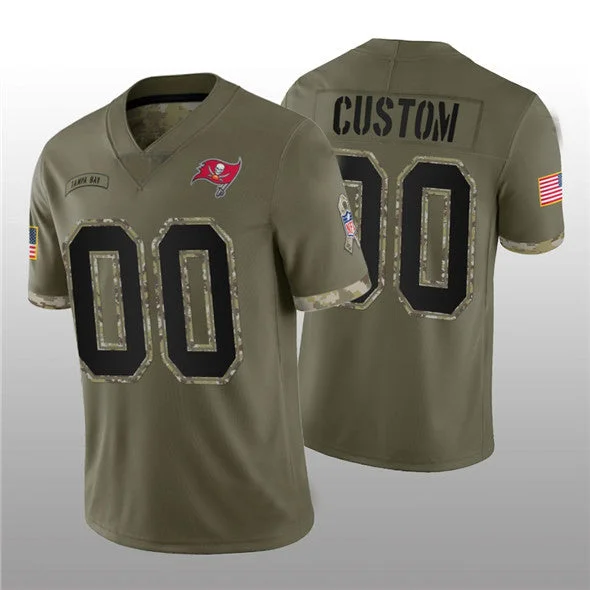 Custom TB.Buccaneers ACTIVE PLAYER 2022 Olive Salute To Service Limited Stitched Jersey American Football Jerseys-NBA Custom Basketball Jersey Sale -