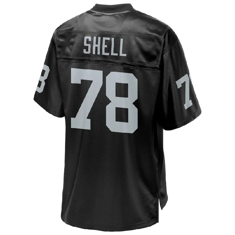 LV. Raiders #78 Art Shell Pro Line Black Replica Retired Player Jersey Stitched American Football Jerseys-NFL Official Player Edition Jersey -