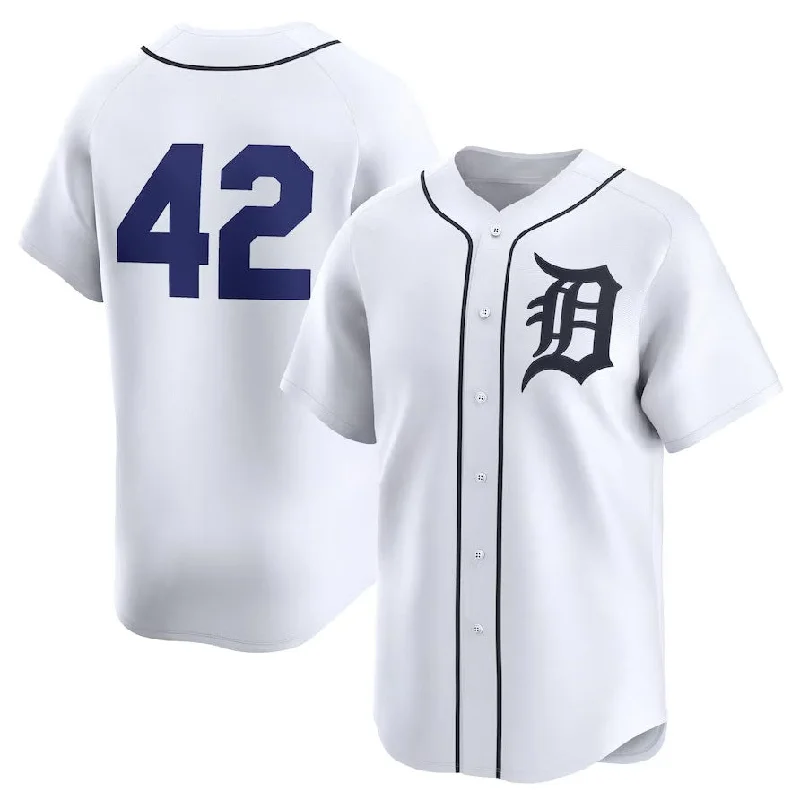 Detroit Tigers 2024 #42 Jackie Robinson Day Home Limited Jersey – White Stitches Baseball Jerseys-NBA Team Player Jersey Sale -