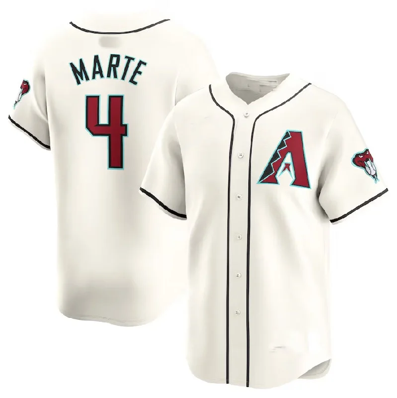 Arizona Diamondbacks #4 Ketel Marte Home Limited Player Jersey - White Stitches Baseball Jerseys-NBA Elite Jersey for Sale -