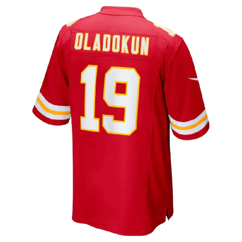 KC.Chiefs #19 Chris Oladokun Red Game Player Jersey Stitched American Football Jerseys-NFL Football Jersey for Men -