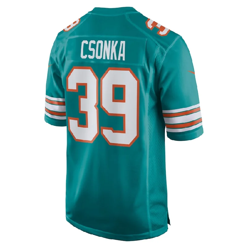 M.Dolphins #39 Larry Csonka Aqua Retired Player Jersey Stitched American Football Jerseys-NFL Football Jersey Custom -