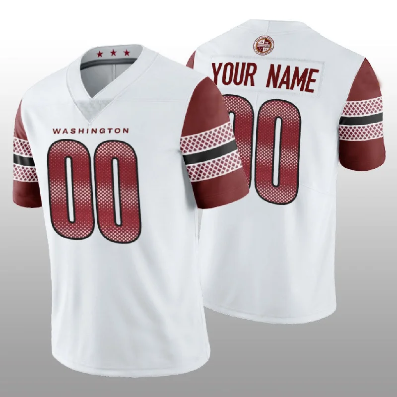 Custom W.Commanders White Vapor Limited Jersey Football Jerseys-NBA Game-Worn NBA Jersey -