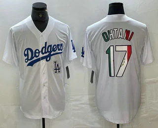 Los Angeles Dodgers #17 Shohei Ohtani Mexico White Cool Base Stitched Jerseys Baseball Jerseys-NBA Retro Player Jersey -