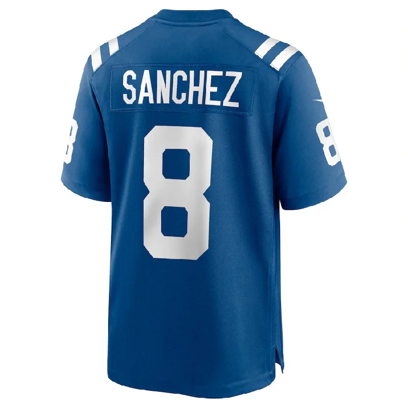 IN.Colts #8 Rigoberto Sanchez Royal Game Jersey Stitched American Football Jerseys-NFL Team Jersey with Official Tag -