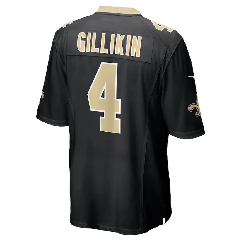 NO.Saints #4 Blake Gilikin Black Game Player Jersey Stitched American Football Jerseys-NFL Football Jersey Shop Online -