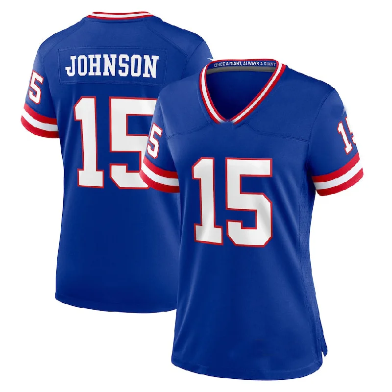 NY.Giants #15 Collin Johnson Royal Classic Player Game Jersey Stitched American Football Jerseys-NFL Custom Team Jersey for Sale -