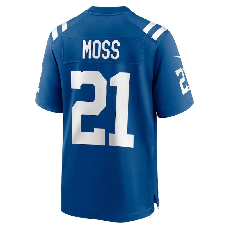 IN.Colts #21 Zack Moss Royal Game Player Jersey Stitched American Football Jerseys-NFL Youth Football Jersey for Sale -