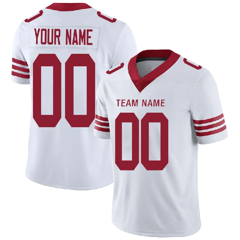 Custom SF.49ers Stitched American Football Jerseys Personalize Birthday Gifts White Jersey-NBA Men’s Basketball Jersey -