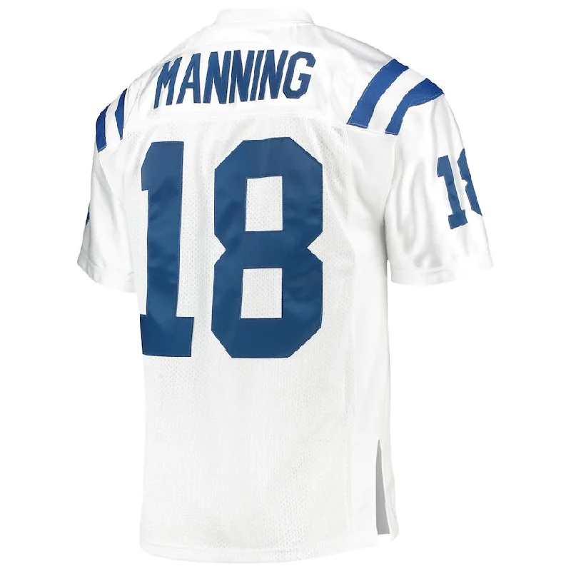 IN.Colts #18 Peyton Manning Mitchell & Ness White 2006 Super Bowl XLI Authentic Retired Player Jersey Stitched American Football Jerseys-NFL Football Jersey for Sale -