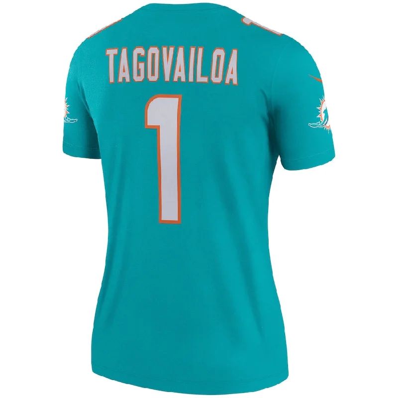 M.Dolphins #1 Tua Tagovailoa Aqua Legend Jersey Stitched American Football Jerseys-NFL Vintage NFL Jersey -