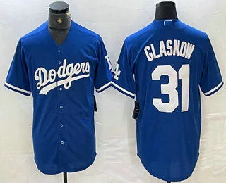 Los Angeles Dodgers #31 Tyler Glasnow Blue Stitched Cool Base Jersey Baseball Jersey-NBA Official NBA Player Jerseys -