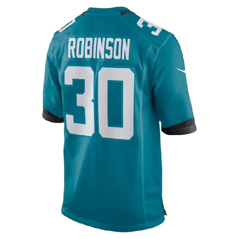 J.Jaguars #30 James Robinson Teal Game Jersey Stitched American Football Jerseys-NFL Authentic Football Jersey Sale -