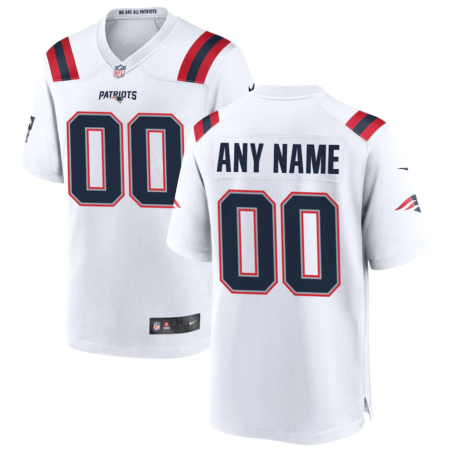 NEW ENGLAND PATRIOTS COLOR/AWAY JERSEY-NBA Jerseys with Official Team Patch -