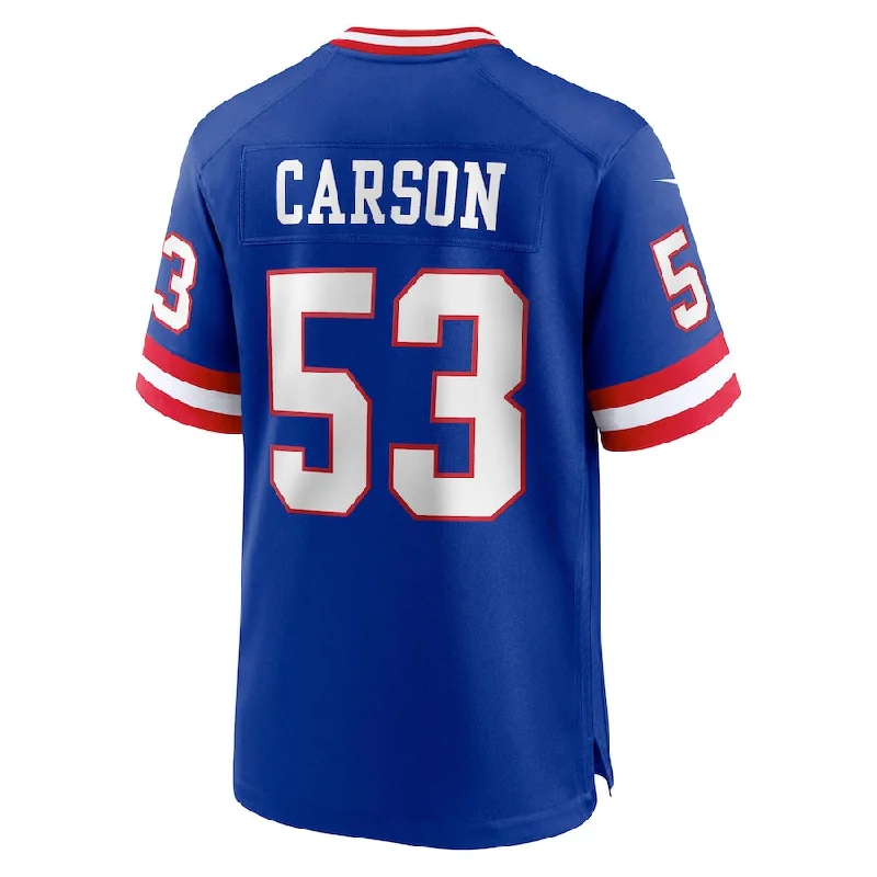 NY.Giants #53 Harry Carson Royal Classic Retired Player Game Jersey Stitched American Football Jerseys-NFL Game-Worn Jersey -