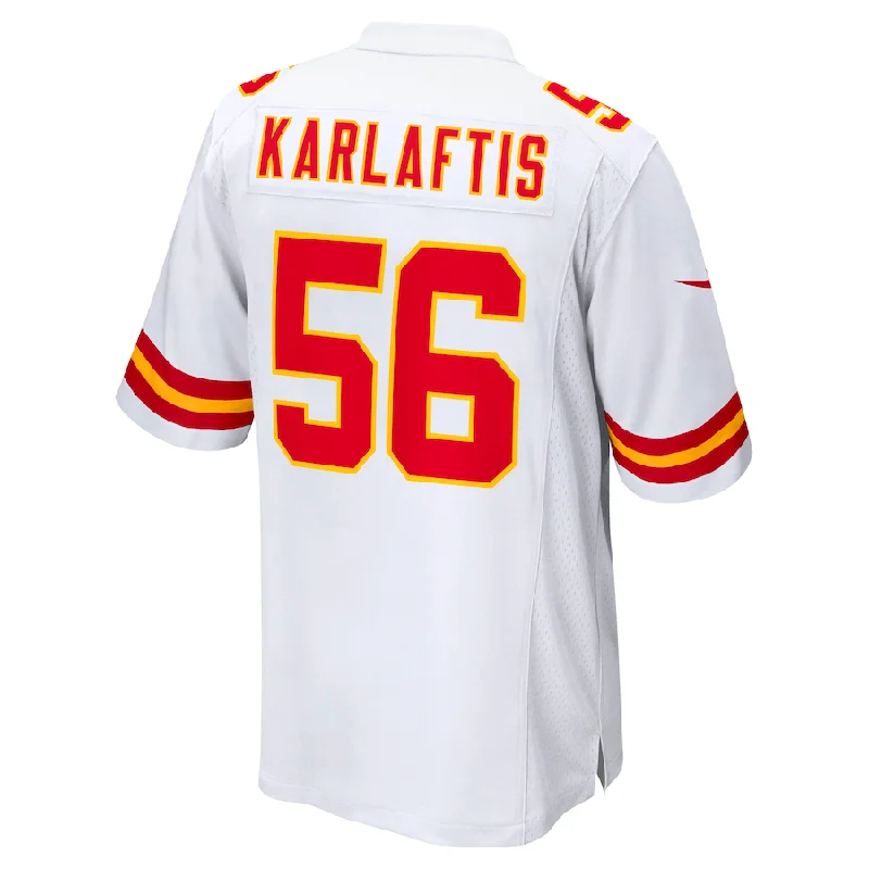 KC.Chiefs #56 George Karlaftis White Away Game Player Jersey Stitched American Football Jerseys-NFL Football Jersey with Special Edition -