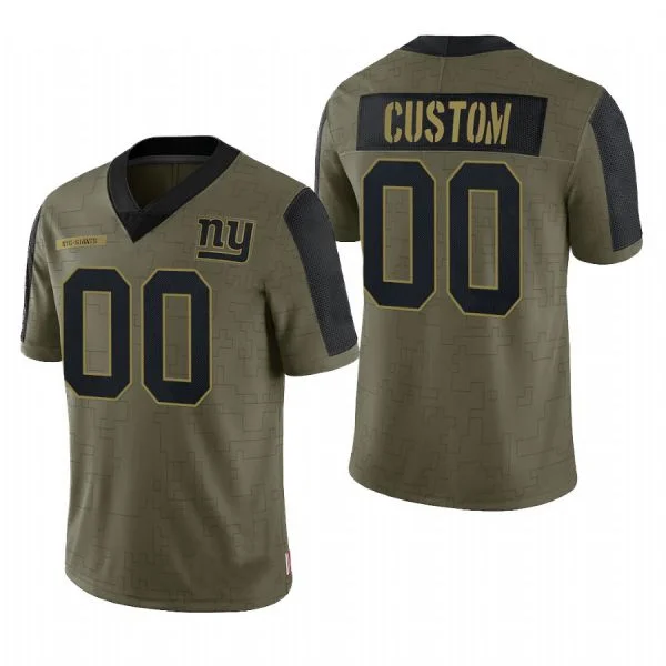 Custom NY.Giants Olive 2021 Salute To Service Limited Football Jersey-NBA Youth Basketball Jersey -