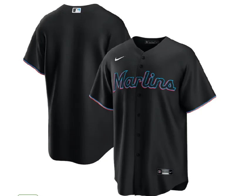 MIAMI MARLINS BLACK ALTERNATE REPLICA JERSEY-NBA Youth Team Jersey -