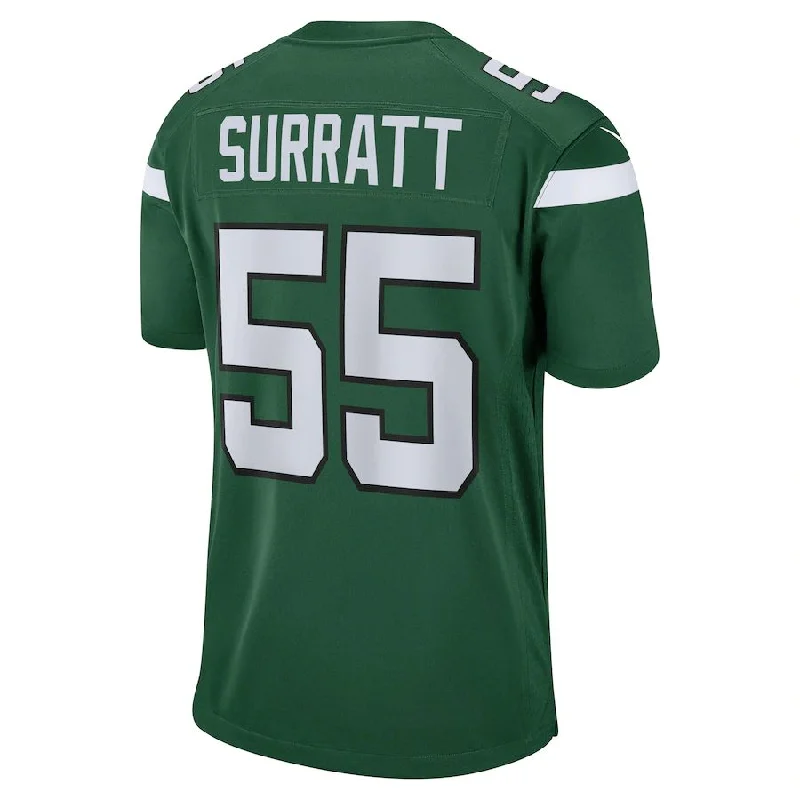 NY.Jets #55 Chazz Surratt Gotham Green Game Player Jersey Stitched American Football Jerseys-NFL Youth Custom Jersey -